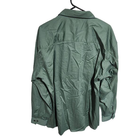 Kenneth Cole Button Up Shirt Mens Size XL Green Long Sleeve Top Work Holiday - Picture 2 of 3